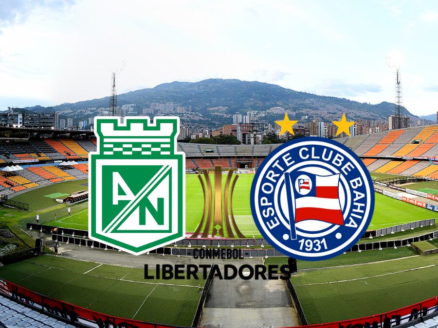 ¿Cuándo juegan Nacional-Bahía en Medellín por Copa Libertadores? Posibles formaciones y horario