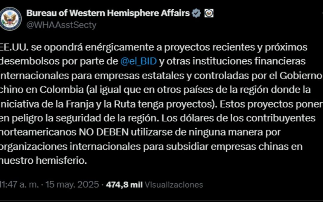 ¿Por qué EEUU puede autorizar no prestar dinero a Colombia?