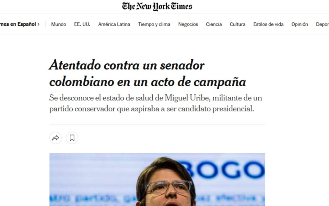 Así titulan medios del mundo el atentado contra Miguel Uribe