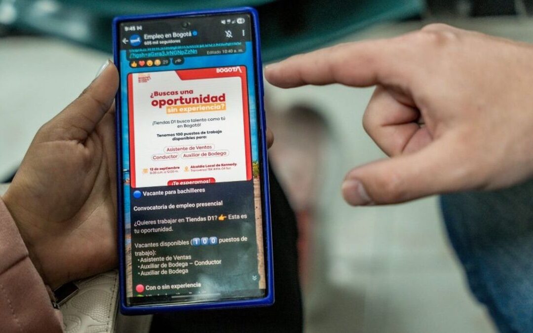 Empleo en Bogotá: más de 600 ofertas de trabajo disponibles con salarios de hasta 9 millones