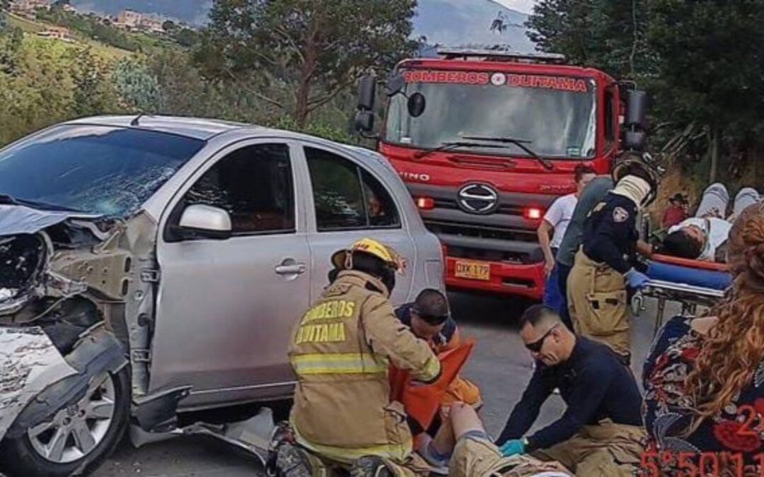 Accidente en la vía a Charalá deja tres personas lesionadas, entre ellas un menor de edad