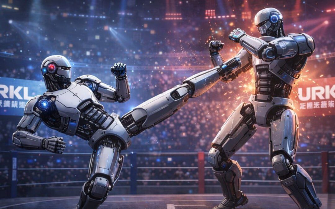 China lanza la primera liga mundial de combate de robots humanoides en Shenzhen
