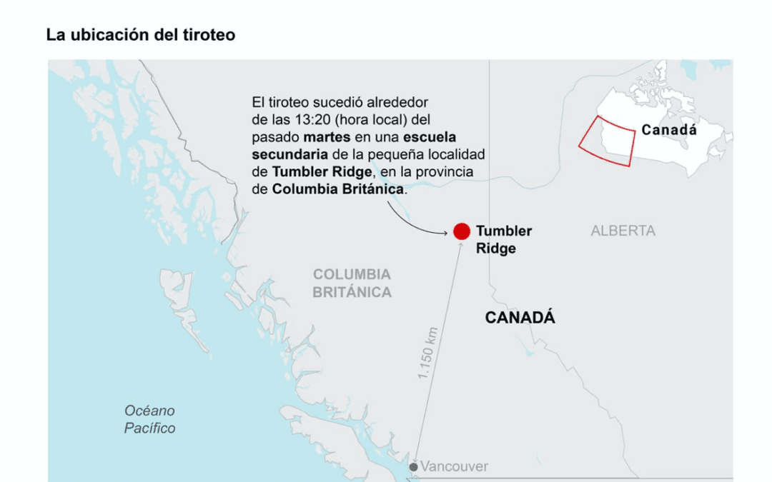 [Infografía] Al menos diez personas mueren en un tiroteo en una escuela del oeste de Canadá