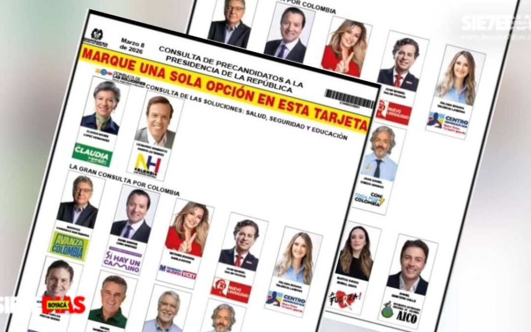 Este será el tarjetón para las consultas del próximo 8 de marzo #Tolditos7Días