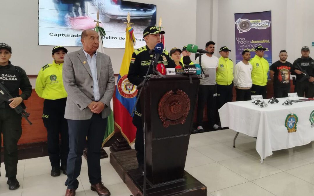 Capturan a cuatro personas con armas en Arcabuco y a un sujeto por delitos sexuales en Villa de Leyva