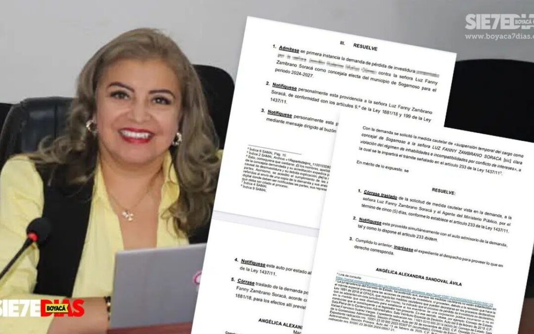En Sogamoso se preguntan en qué va el caso de pérdida de investidura de la concejal Fany Zambrano #Tolditos7Días
