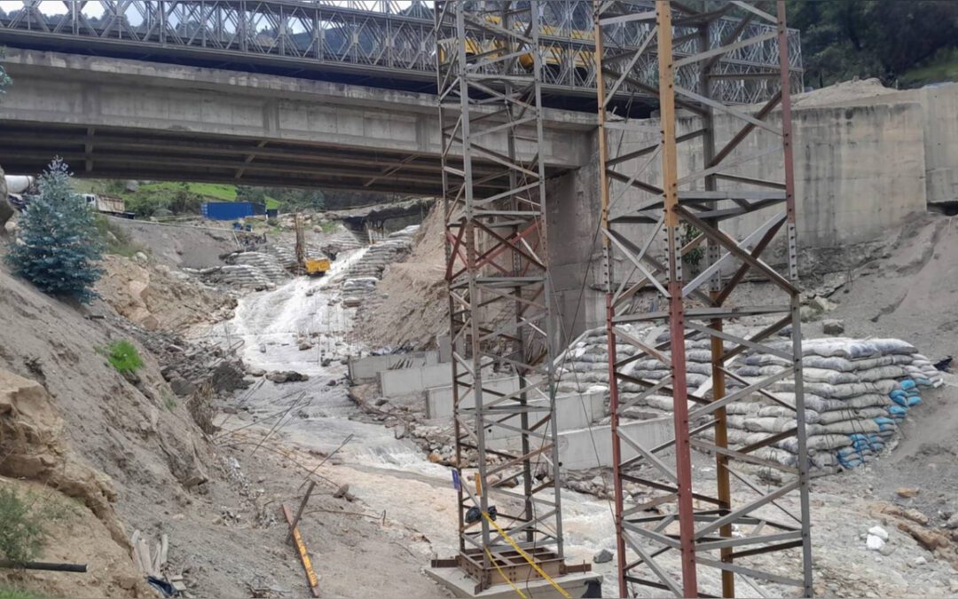Inicia fase determinante en la construcción del puente sobre la quebrada El Boche, en Socha