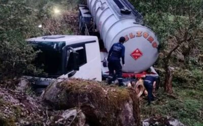 Camión cisterna se accidentó en la vía del Cusiana, sector Curisí