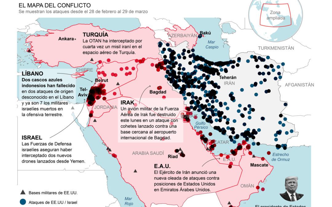 [Infografía] Los bombardeos continúan superado el mes de guerra