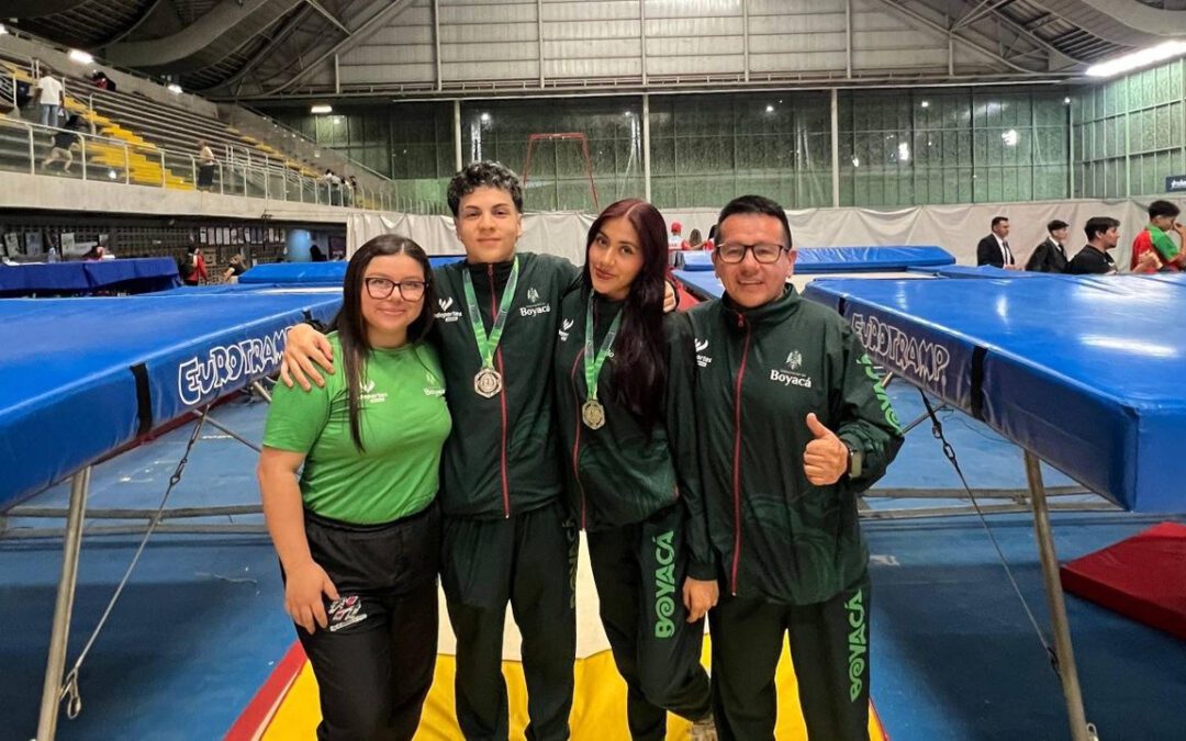 Dupla sogamoseña conquista la plata en el Nacional de Gimnasia en Trampolín