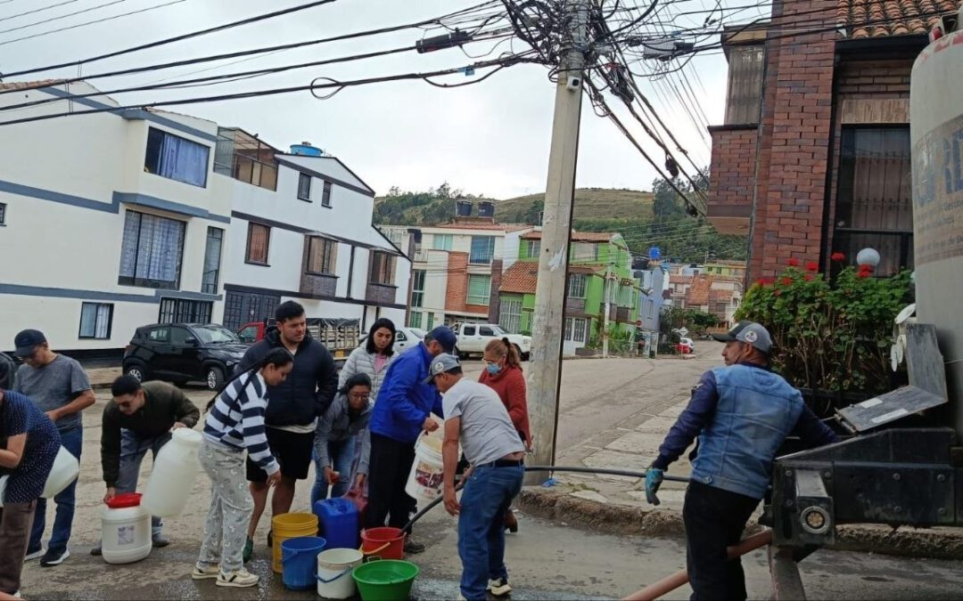 Servicio de agua en Tunja ya se empezó a restablecer de forma progresiva en algunos sectores