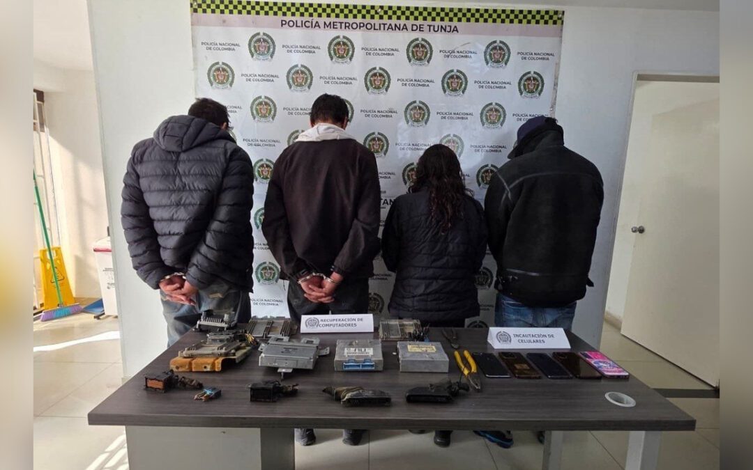 Capturan en Tunja a cuatro integrantes de los ‘Persas’, banda dedicada al hurto de autopartes