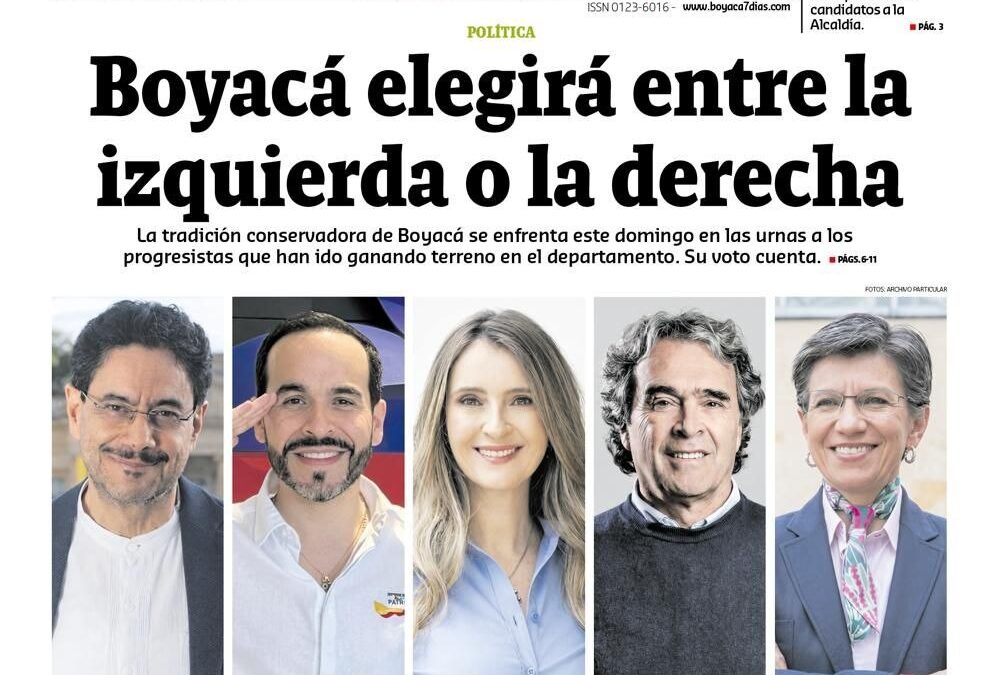 No se pierda hoy el especial impreso de Boyacá Sie7e Días sobre las elecciones presidenciales #Tolditos7Días