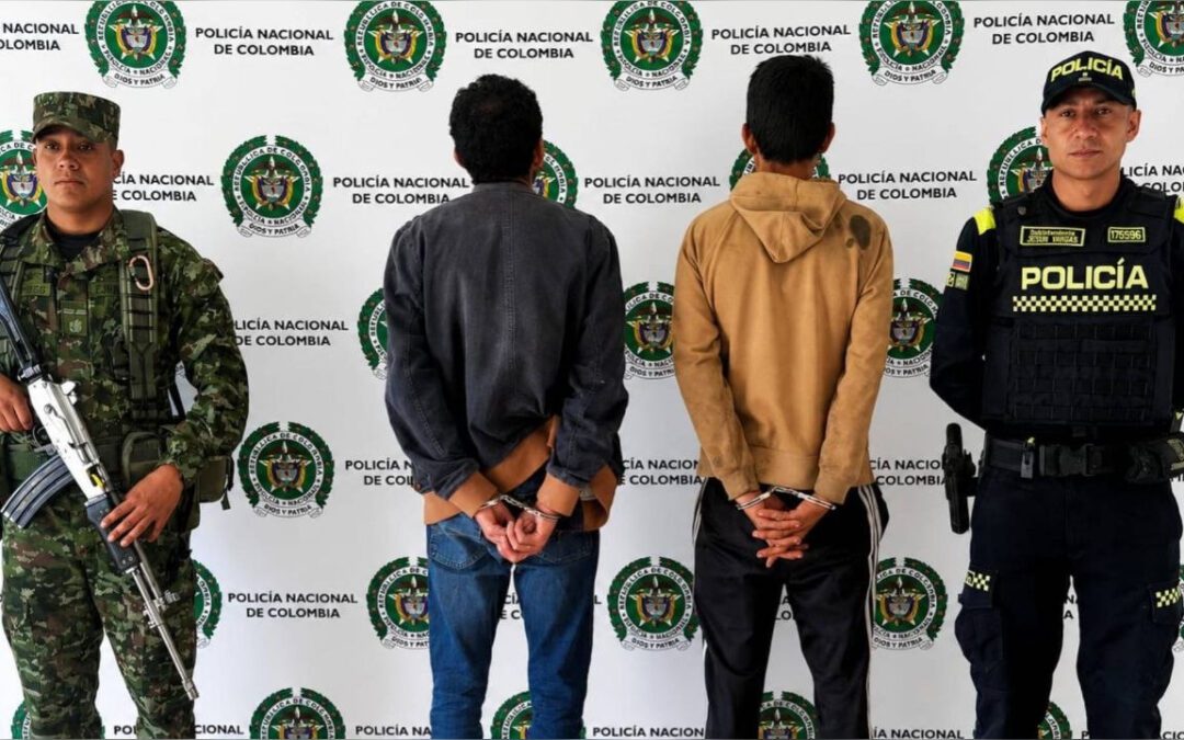 Dos hombres fueron capturados en Paipa cuando huían con material de construcción hurtado