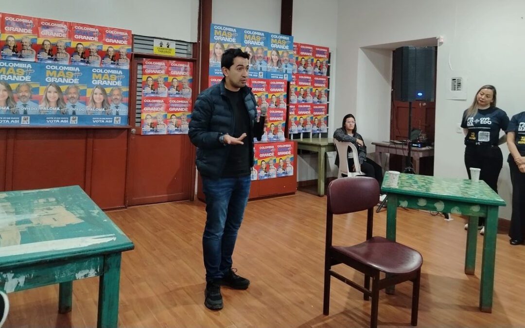 Congresista electo Daniel Briceño lideró en Tunja el prelanzamiento de la sede de campaña de Paloma Valencia