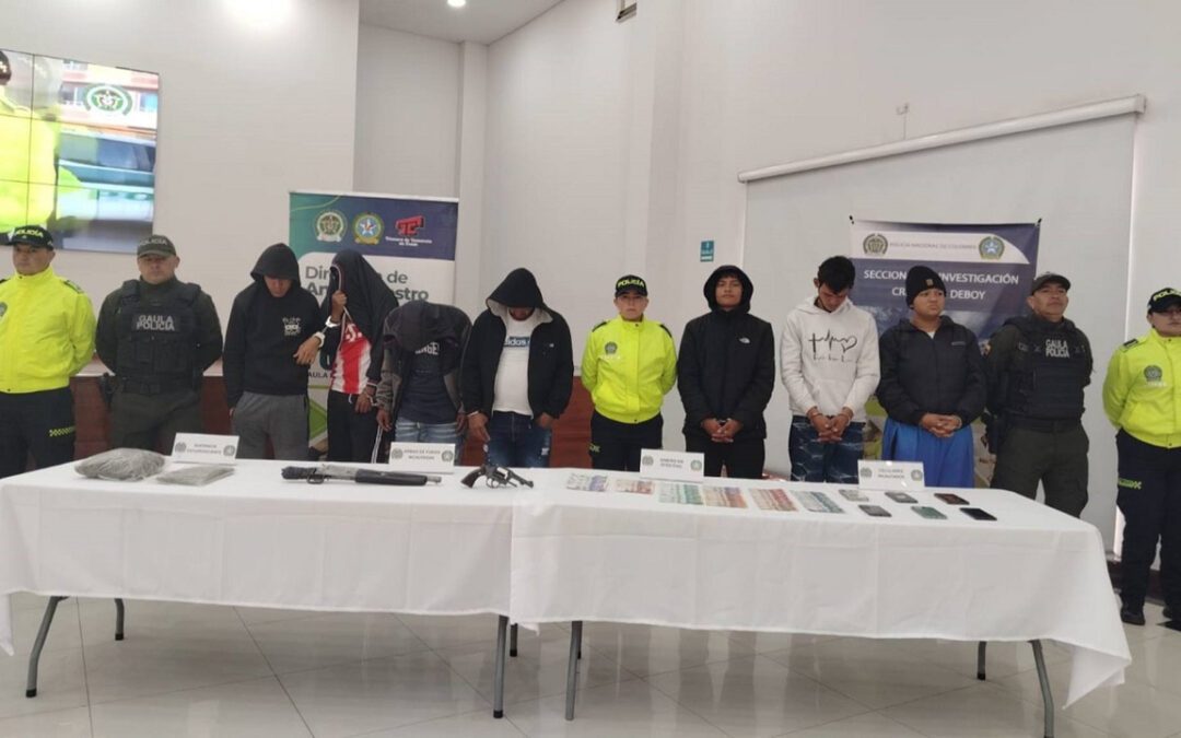 Extorsión en Duitama y homicidio en Paipa: operativos de la Policía Nacional dejaron siete capturados