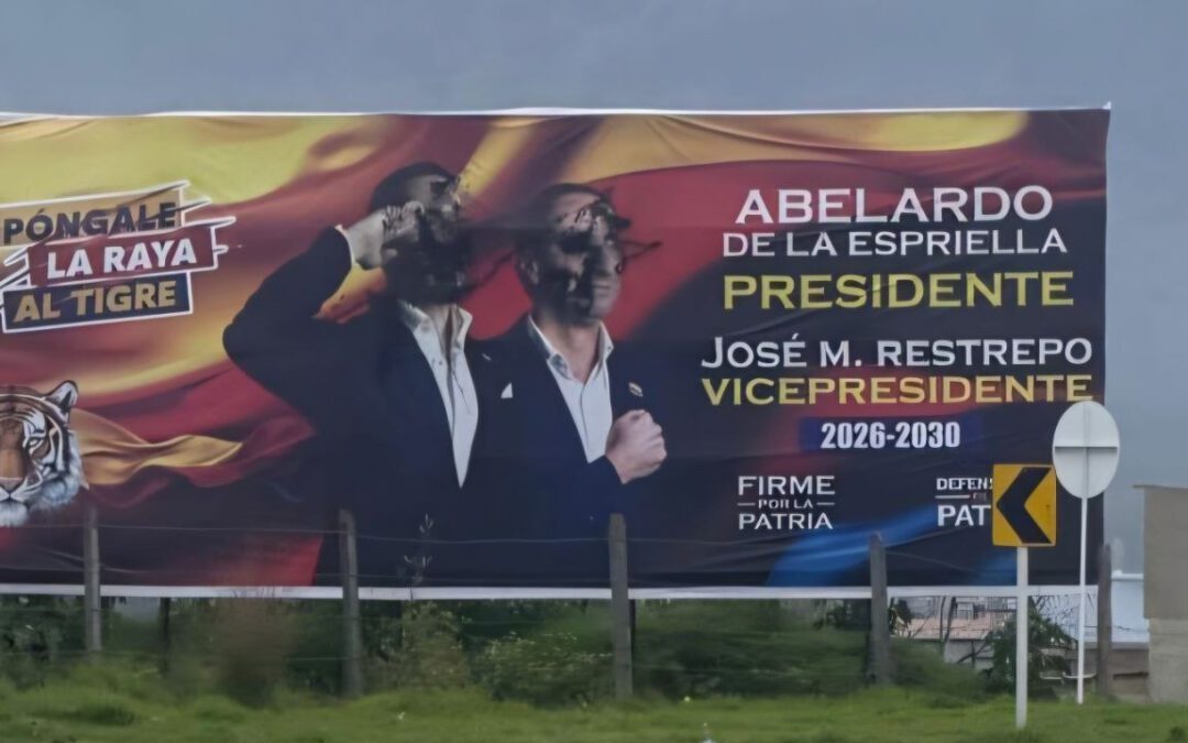 Vandalismo contra publicidad política de Abelardo de la Espriella en Sogamoso y Tibasosa #Tolditos7Días