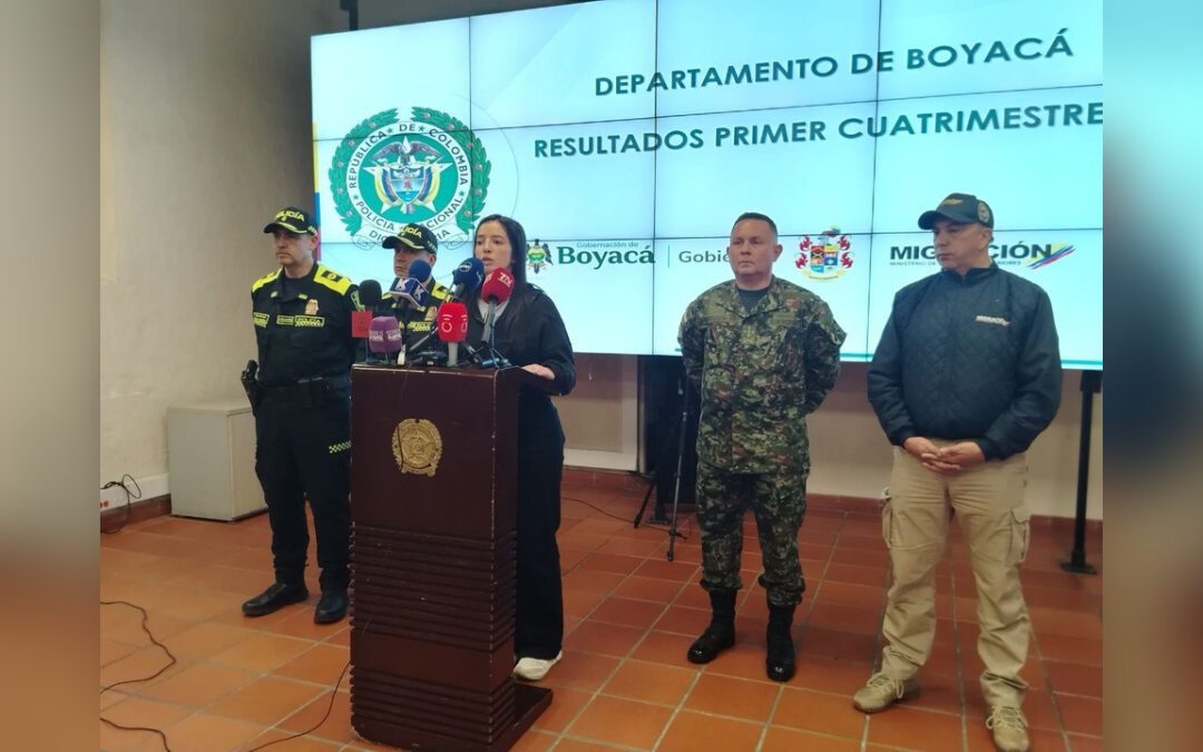 Balance de seguridad en Boyacá: bajan delitos de alto impacto, pero aumentan homicidios por riñas