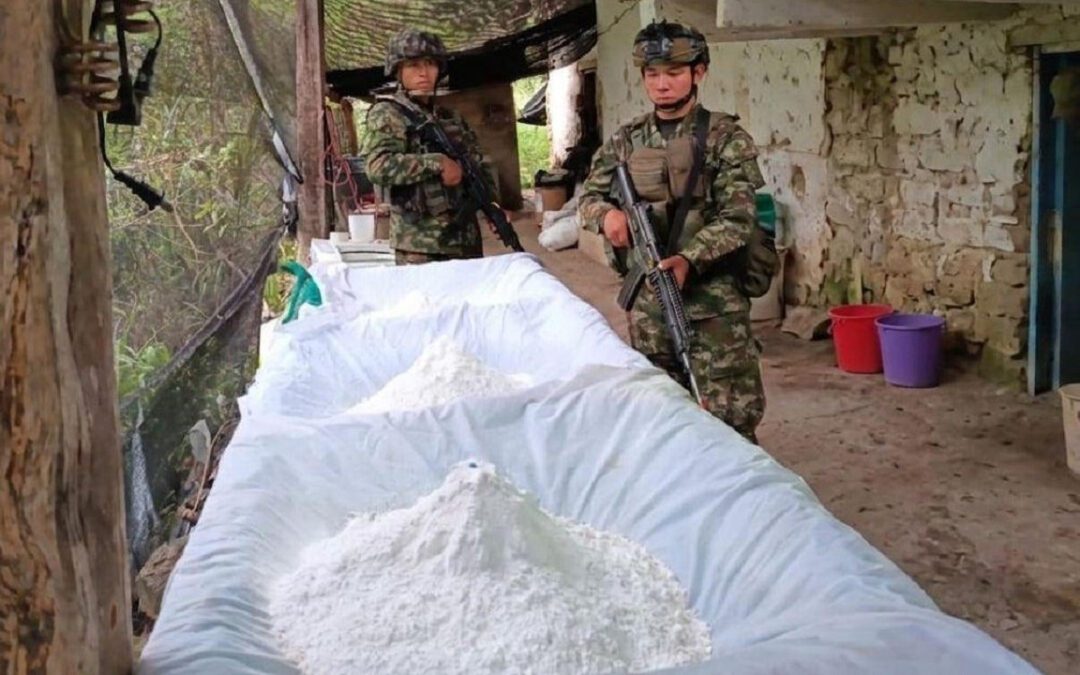 Ejército Nacional ubicó y destruyó laboratorio de cocaína en zona rural de Guateque