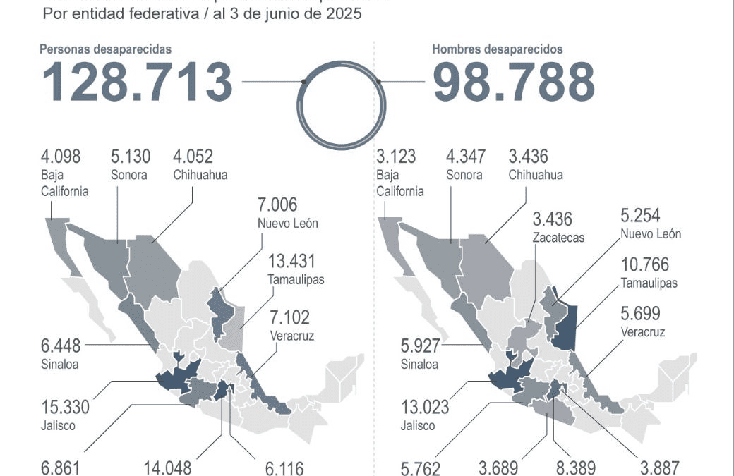 [Infografía] La crisis de desapariciones en México supera las 128.000 víctimas
