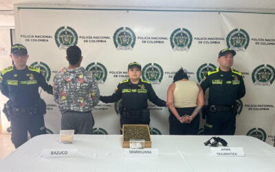 Dos personas capturadas en diligencias de allanamiento en Moniquirá por distribución de drogas