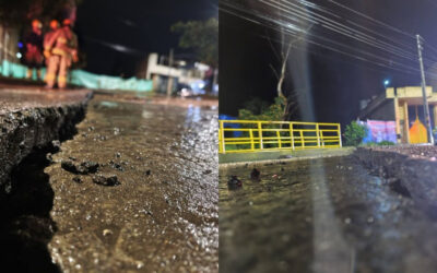 Hundimiento en la avenida circunvalar obligó al cierre preventivo de varios corredores viales en Duitama