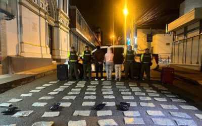 Tres personas fueron capturadas con más de 41 kilos de marihuana en Chiquinquirá