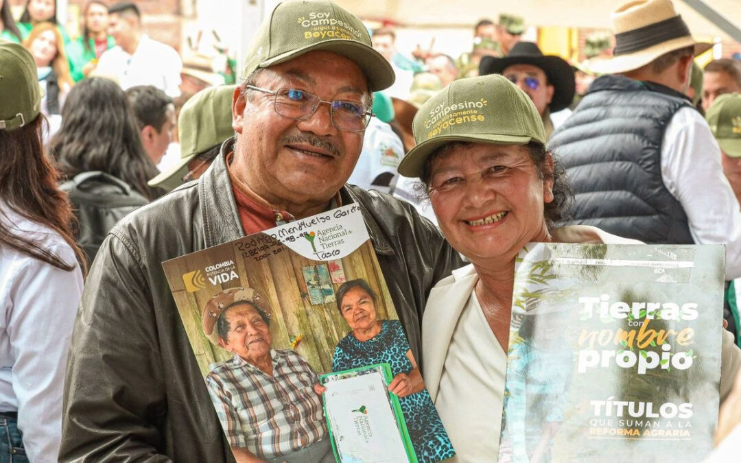 Títulos de propiedad rural para 217 familias campesinas de las provincias de Valderrama y Tundama