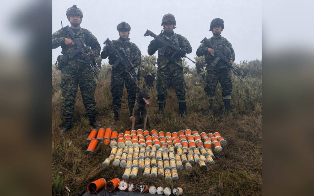 Hallan y destruyen depósito con 116 explosivos atribuido al Eln en zona rural de Mongua