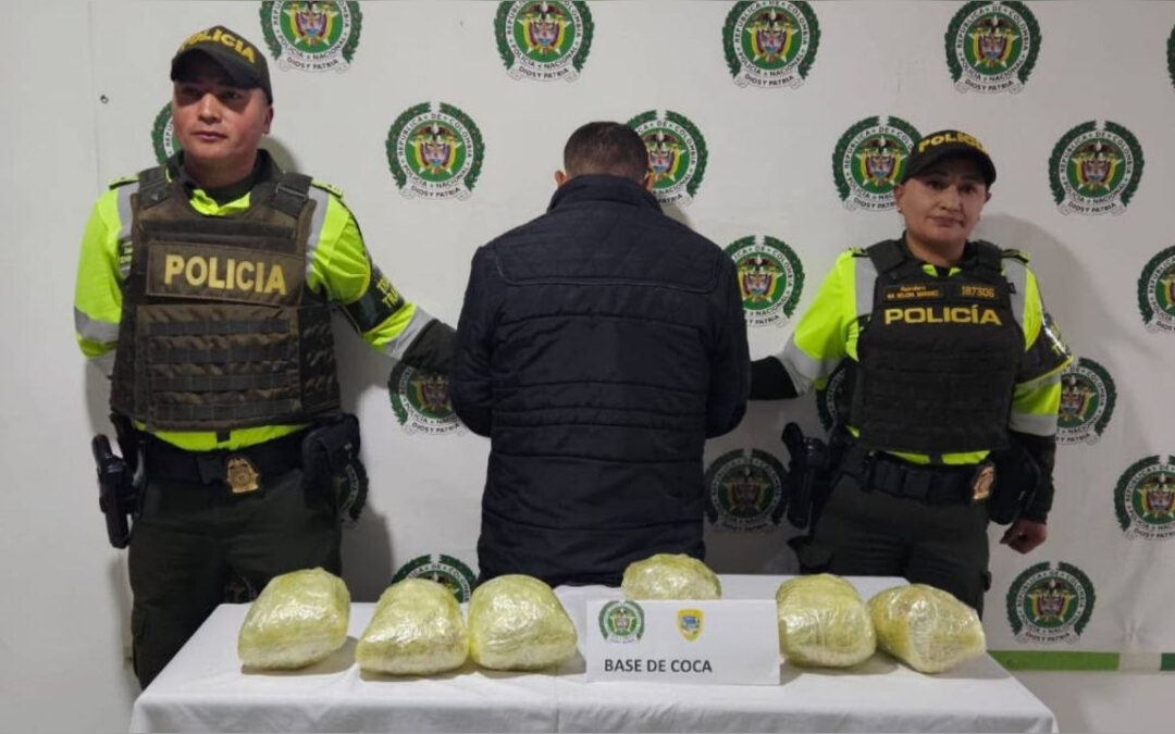 Operativo en Belén permitió incautar seis kilos de base de coca y deja a un capturado