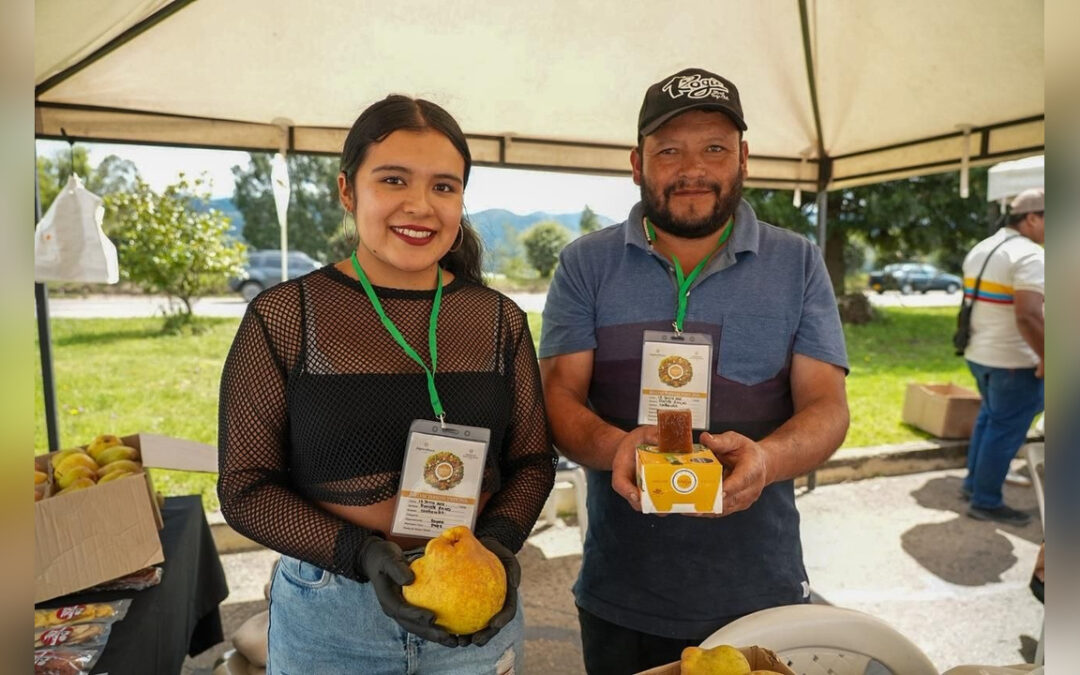 [Galería] La ADR convirtió vía de Boyacá en una vitrina para la pera y otros productos del campo boyacense
