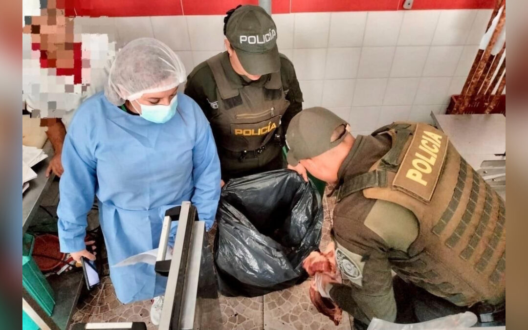 Incautaron 479 kilos de carne y cerraron cinco expendios en operativo sanitario en Villa de Leyva