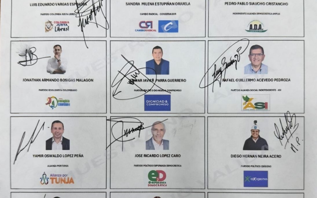Así aparecerán los candidatos a la Alcaldía de Tunja en el tarjetón electoral #Tolditos7Días