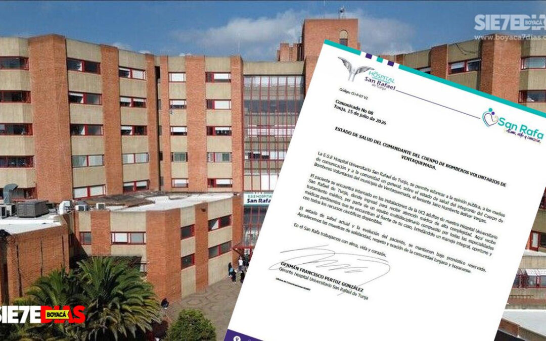 Comandante de Bomberos de Ventaquemada permanece en UCI tras grave agresión