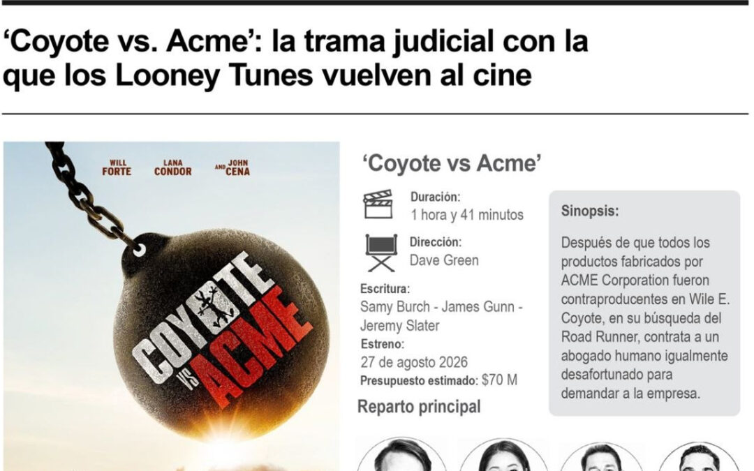 [Infografía] ‘Coyote vs. Acme’: la trama judicial con la que los Looney Tunes vuelven al cine