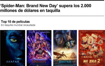 [Infografía] ‘Spider-Man: brand new day’ supera los 2.000 millones de dólares en taquilla