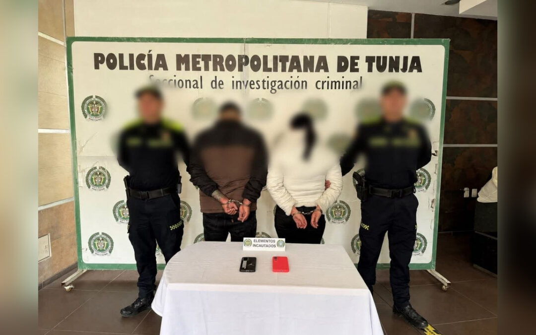 Capturan a pareja señalada de cometer hurtos a viviendas en Cómbita y Toca